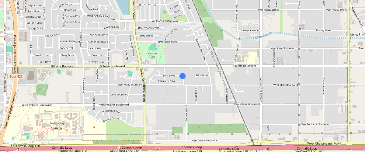 Map showing location of 1402 Edris Dr