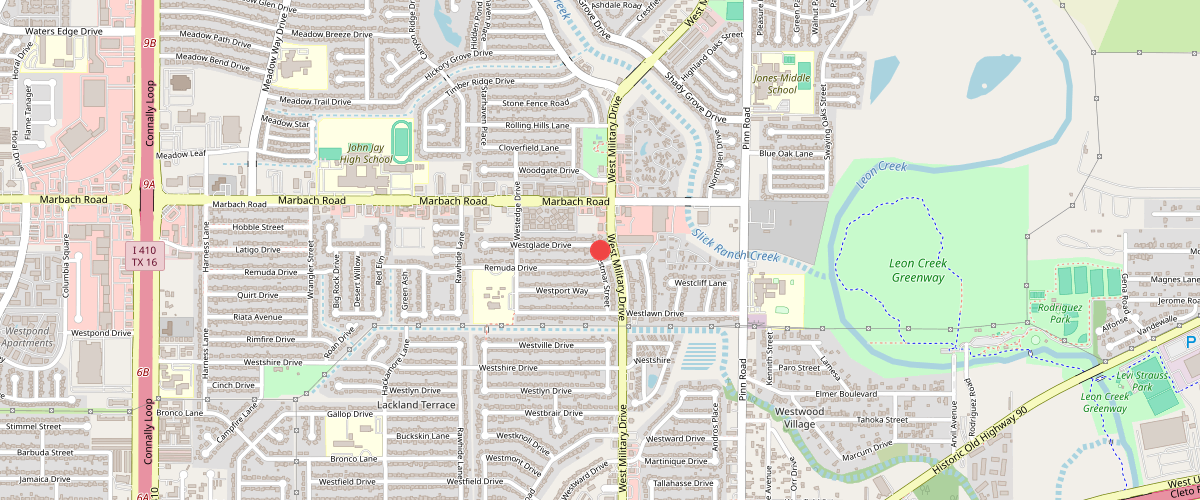 Map showing location of 1702 Westmar