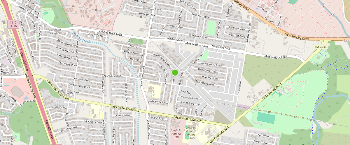 Map showing location of 7014 Grand Valley